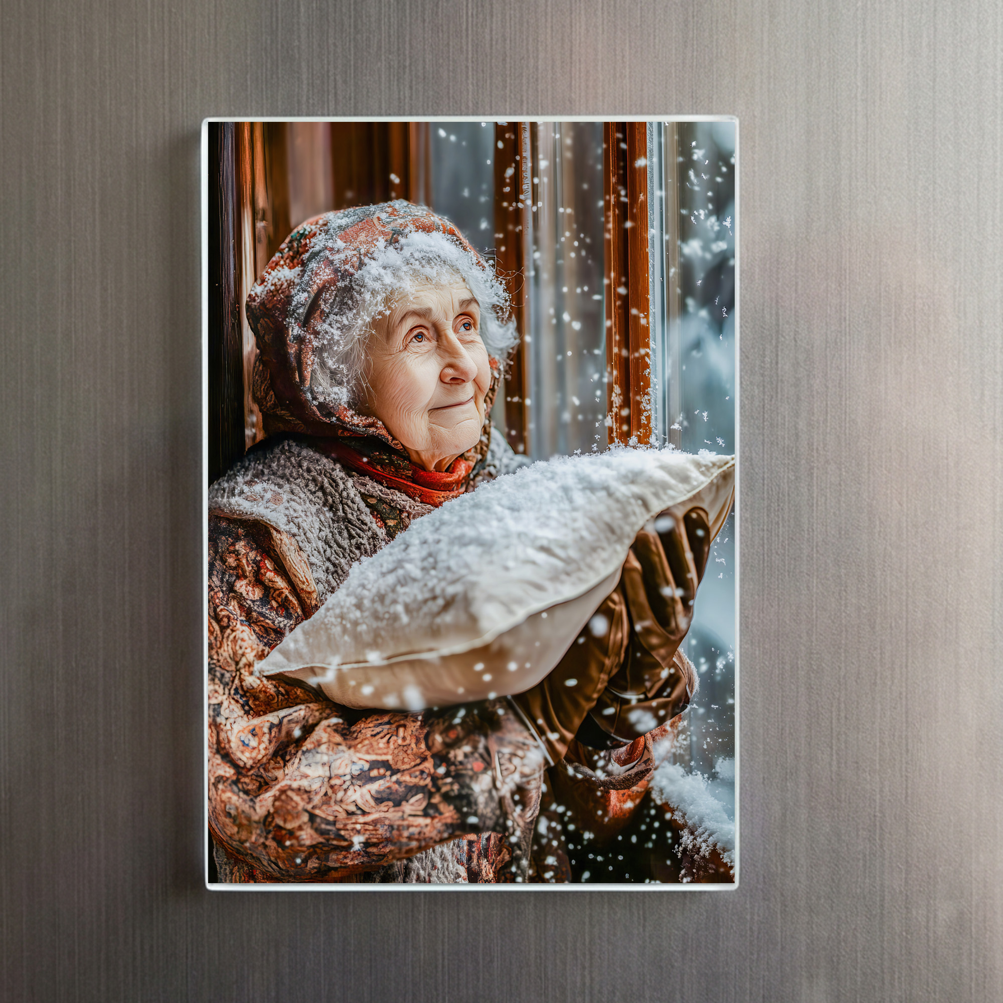 raxxa Glas-Magnet: Miss Holle Shaking Snow From the Sky – Image 2