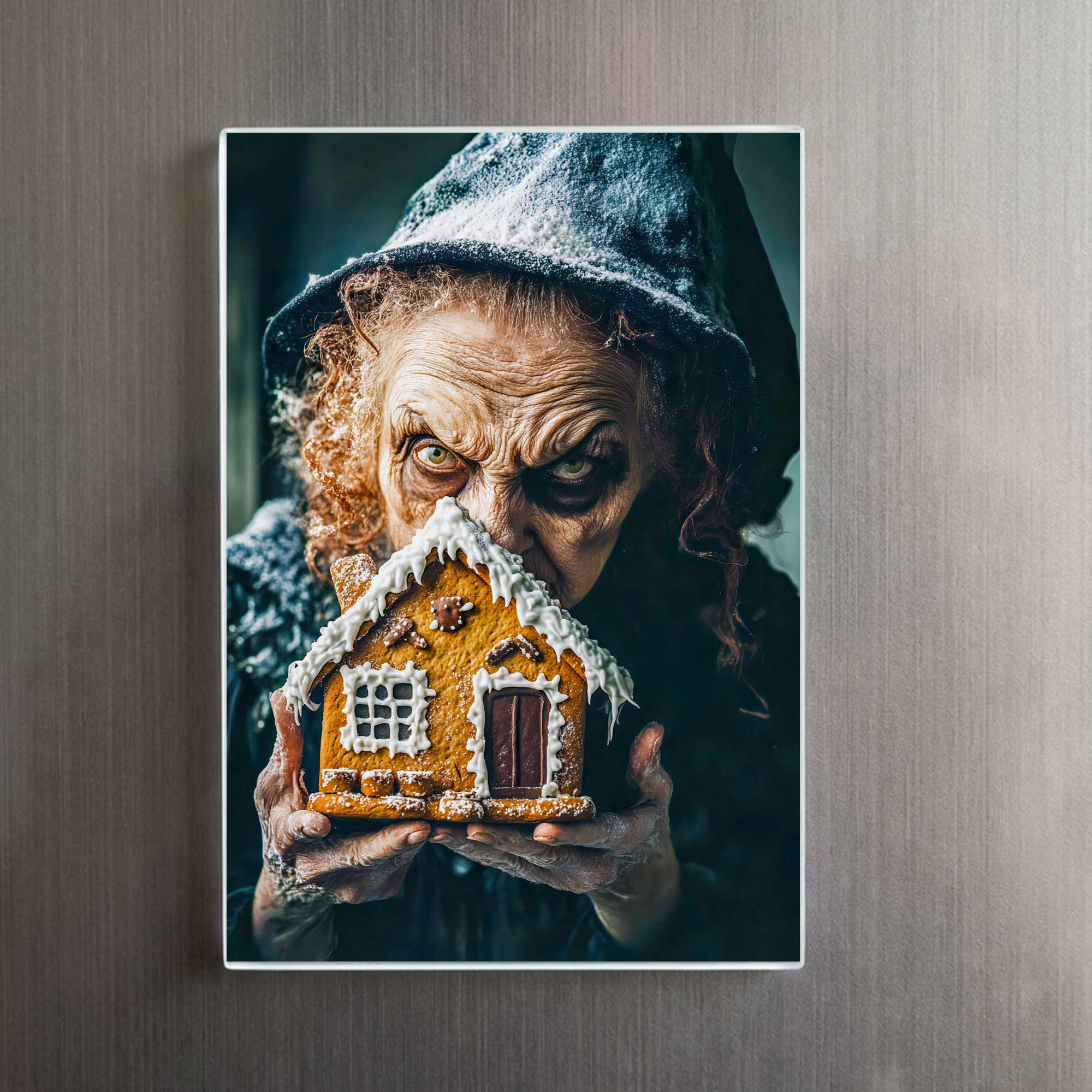 raxxa Glas-Magnet: Witch with Gingerbread House in Fairy Tale Forest - Image 2