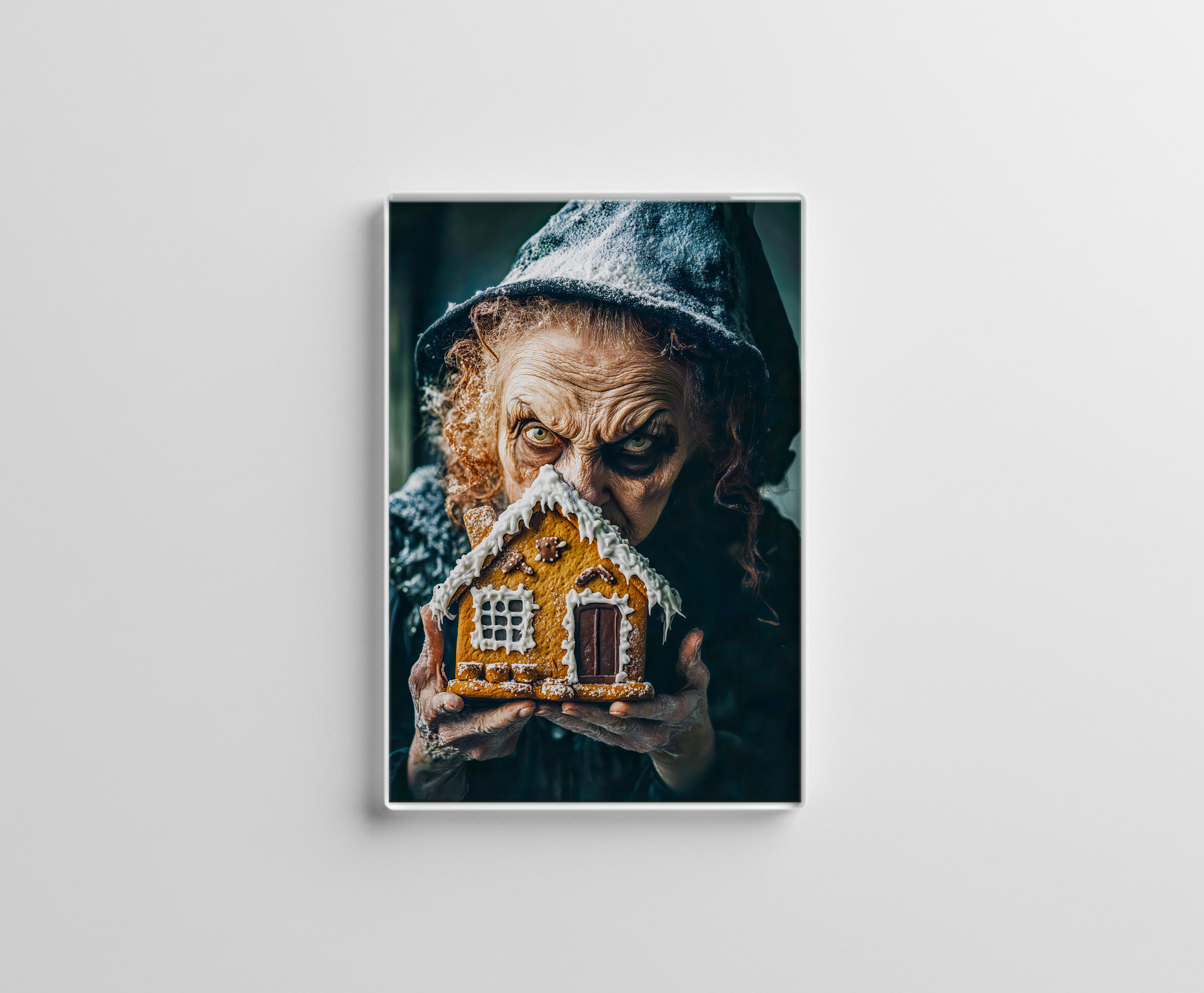 raxxa Glas-Magnet: Witch with Gingerbread House in Fairy Tale Forest