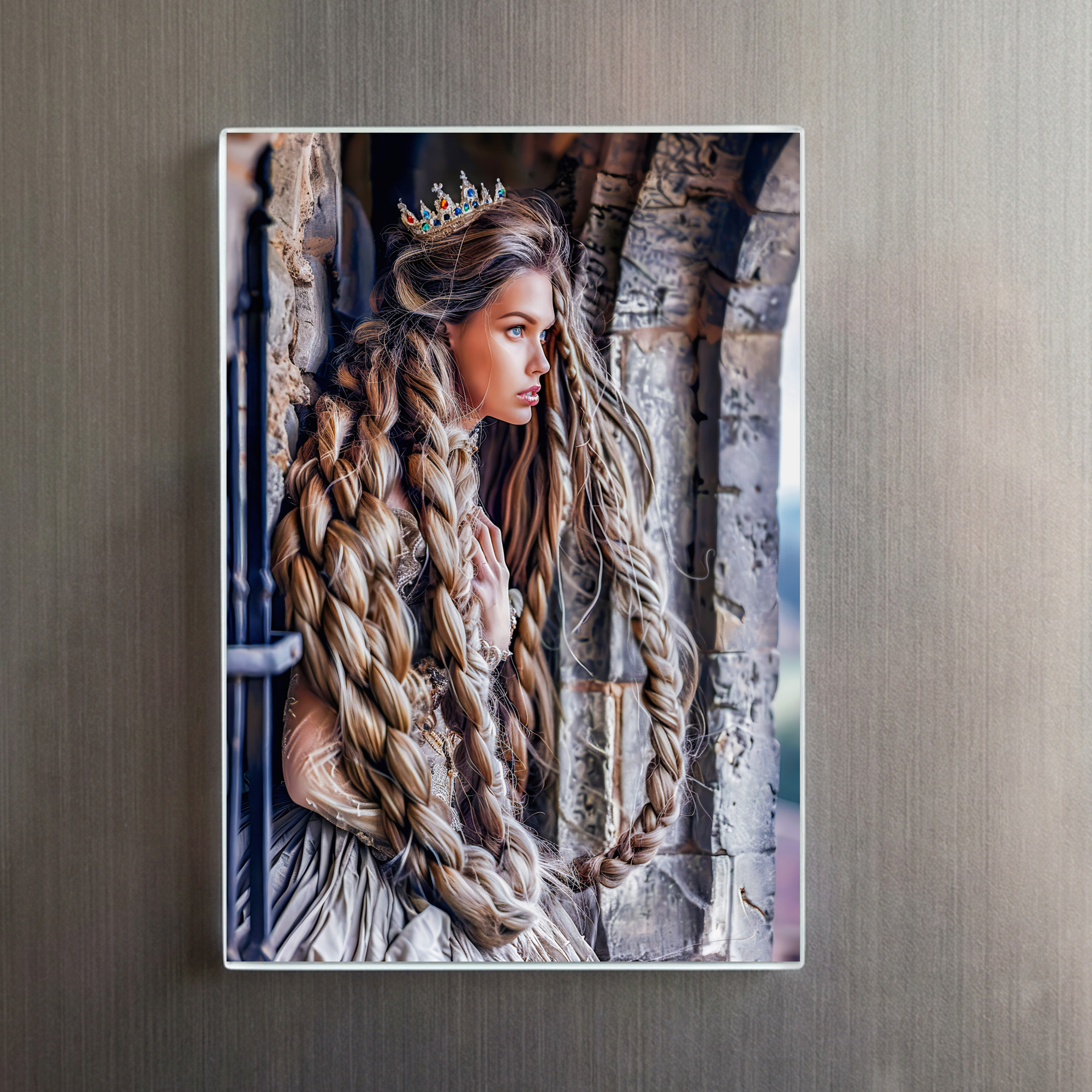 raxxa Glas-Magnet: Rapunzel with Her Long Hair in the Tower - immagine 2