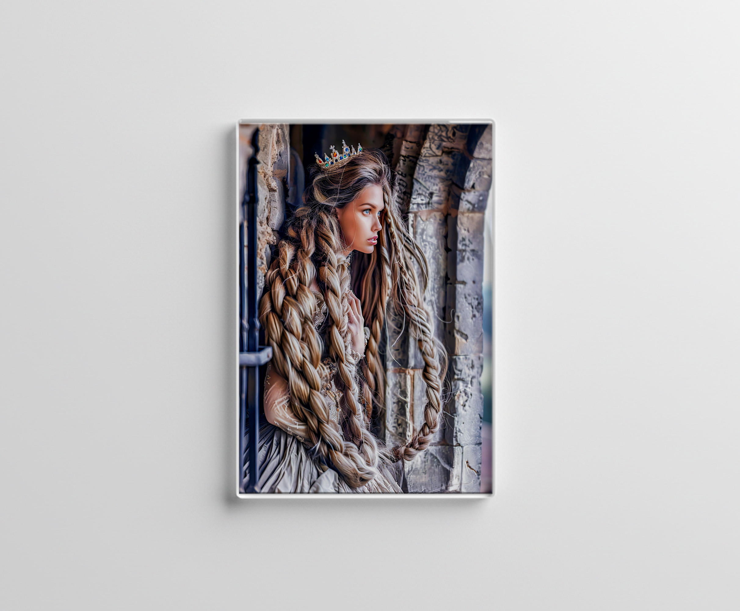 raxxa Glas-Magnet: Rapunzel with Her Long Hair in the Tower