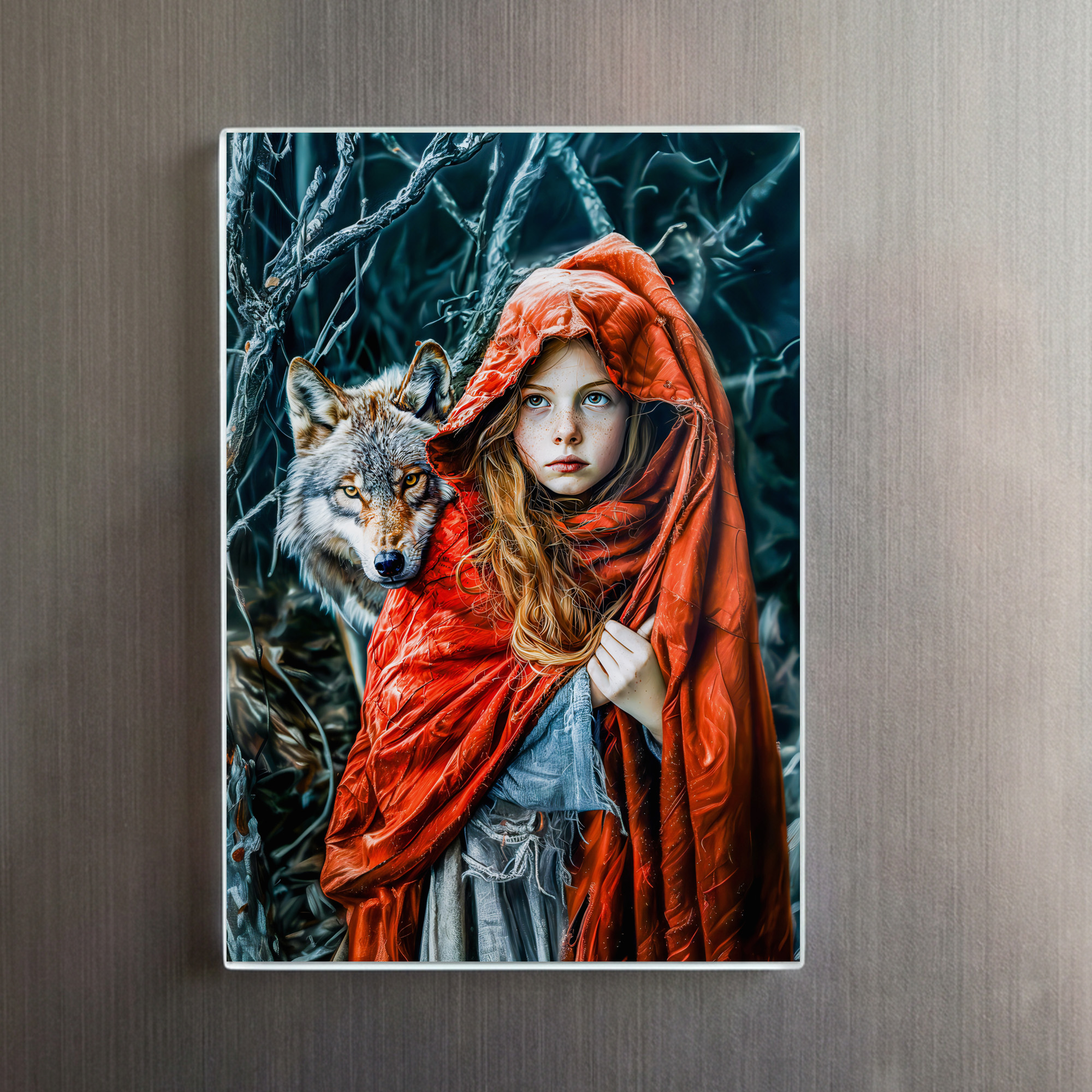 raxxa Glas-Magnet: Little Red Riding Hood with the Wolf – Image 2