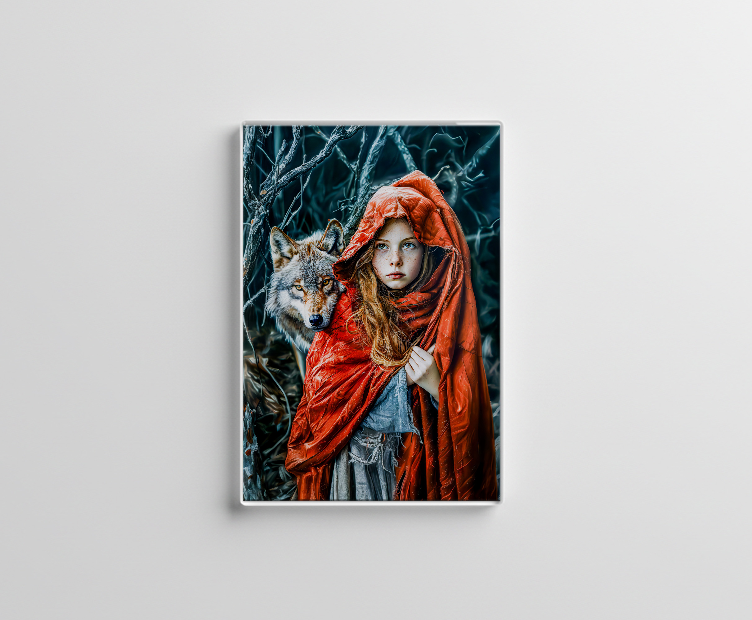 raxxa Glas-Magnet: Little Red Riding Hood with the Wolf