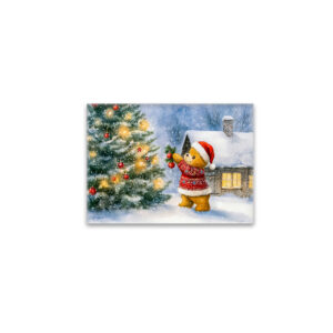 raxxa Glas-Magnet: Teddy Bear Decorating a Christmas Tree