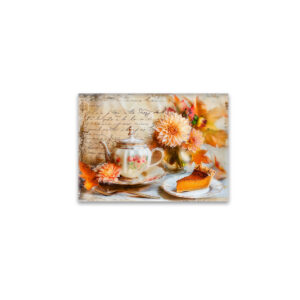 raxxa Glas-Magnet: Dahlia Bloom with Pumpkin Cake Slice and Teapot