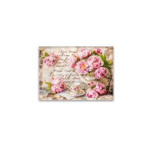 raxxa Glas-Magnet: Peonies with Tea Cup and Vintage Touch