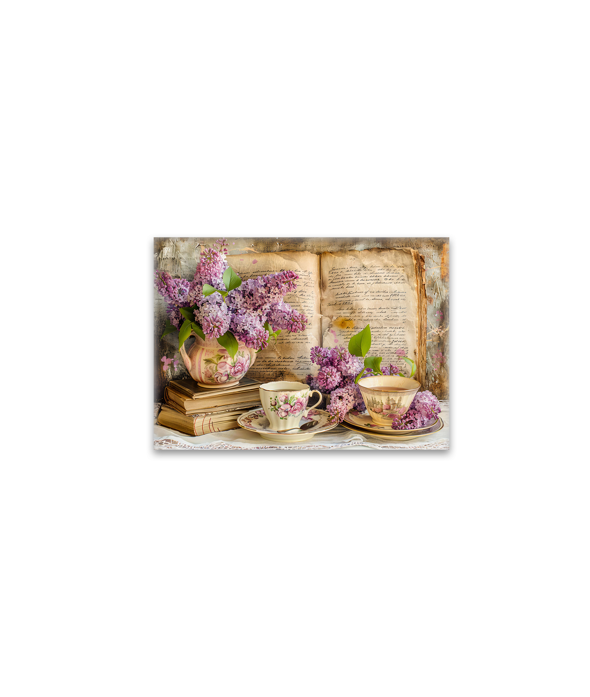 raxxa Glas-Magnet: Lilac Bunch in an Antique Coffee Pot