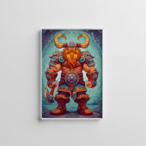 raxxa Glas-Magnet: Viking Illustration Of Haunted Longship Sailing Through Misty Fjord