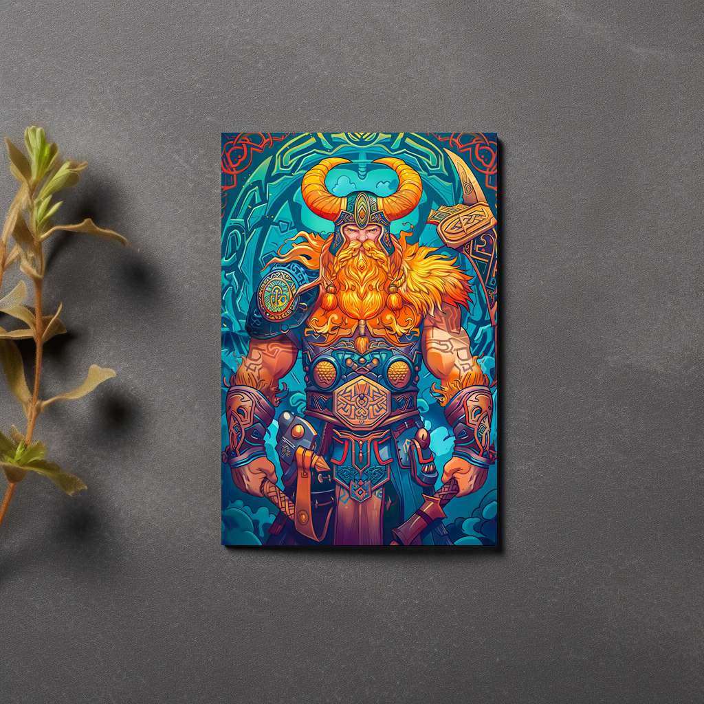 raxxa Postkarte: Viking Illustration Of Odin’s Judgment Over Fallen Battlefield Warriors