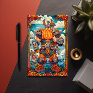 raxxa Postkarte: Viking Illustration Of Raven Seer Reading Prophecy