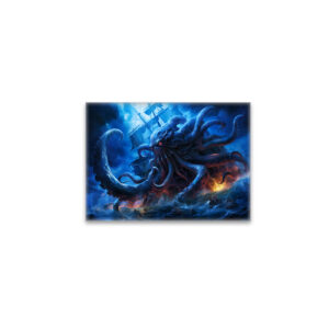raxxa Glas-Magnet: Fantasy Painting Kraken Attacking Ship at Sea