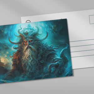 raxxa Postkarte: Sea God Rising from Ocean Fantasy Painting