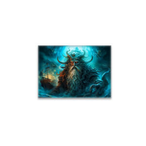raxxa Glas-Magnet: Sea God Rising from Ocean Fantasy Painting
