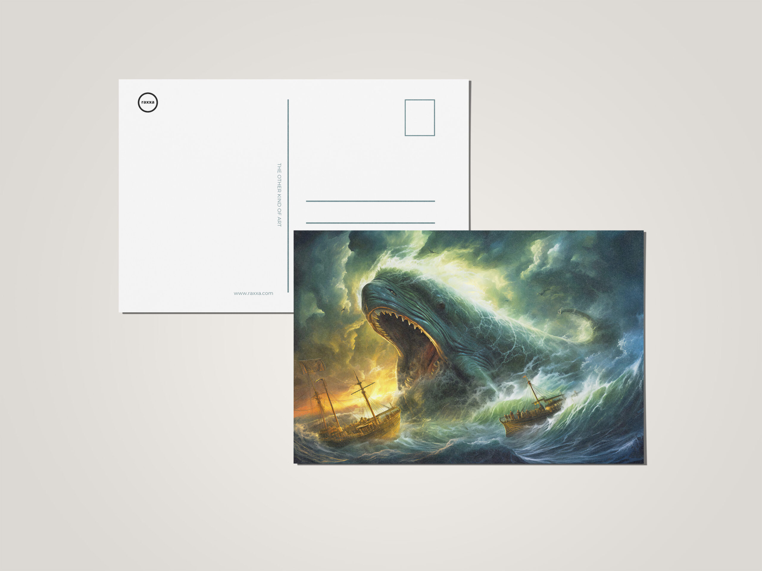 raxxa Postkarte: Sea Monster Emerging from Waves Fantasy Painting
