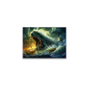 raxxa Glas-Magnet: Sea Monster Emerging from Waves Fantasy Painting