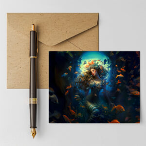 raxxa Postkarte: Sea Nymph Surrounded by Fish Fantasy Painting