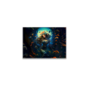 raxxa Glas-Magnet: Sea Nymph Surrounded by Fish Fantasy Painting