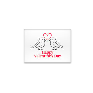 raxxa Glas-Magnet: Two Birds with Heart – Valentine’s Day Card Design