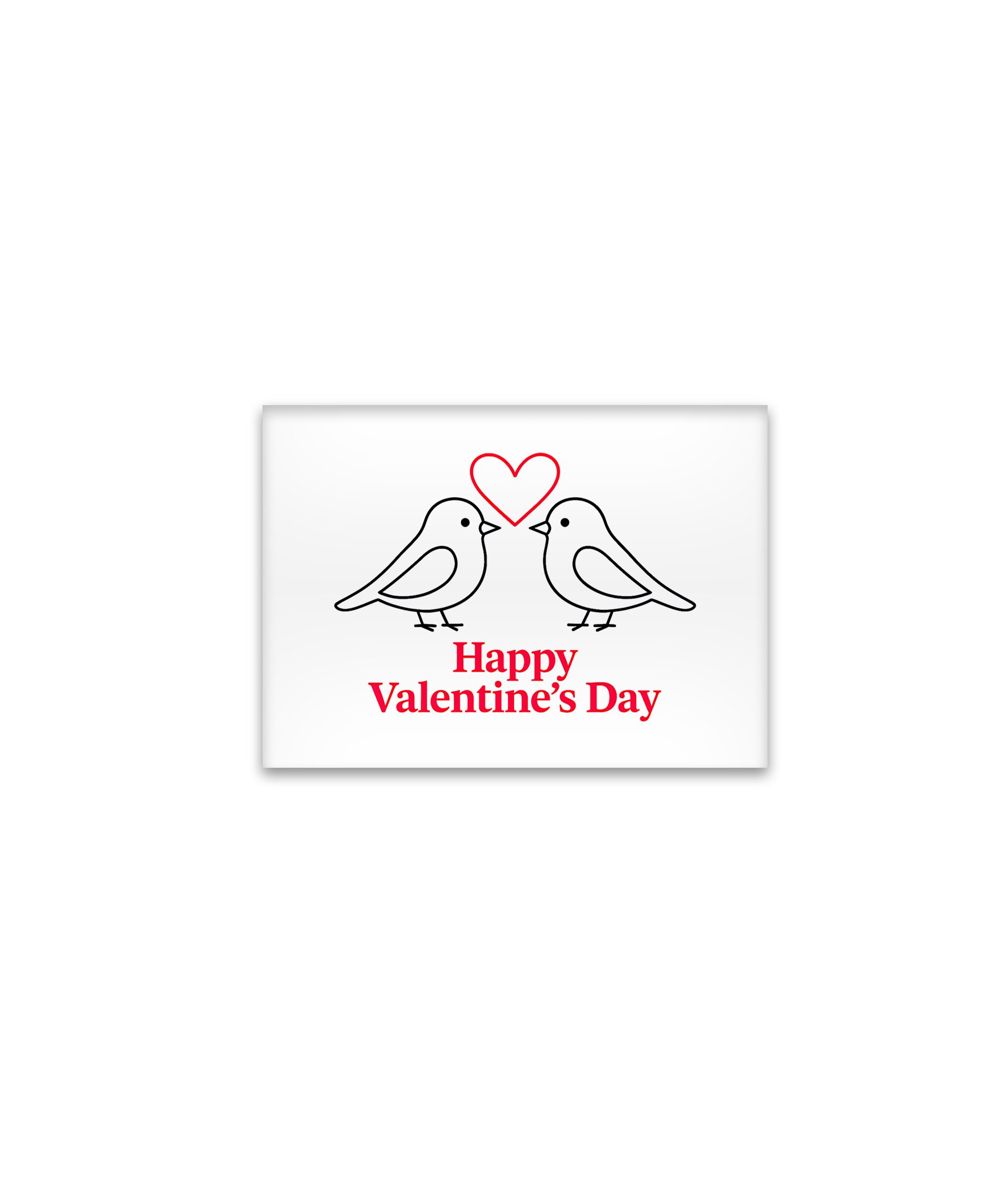 raxxa Glas-Magnet: Two Birds with Heart – Valentine’s Day Card Design