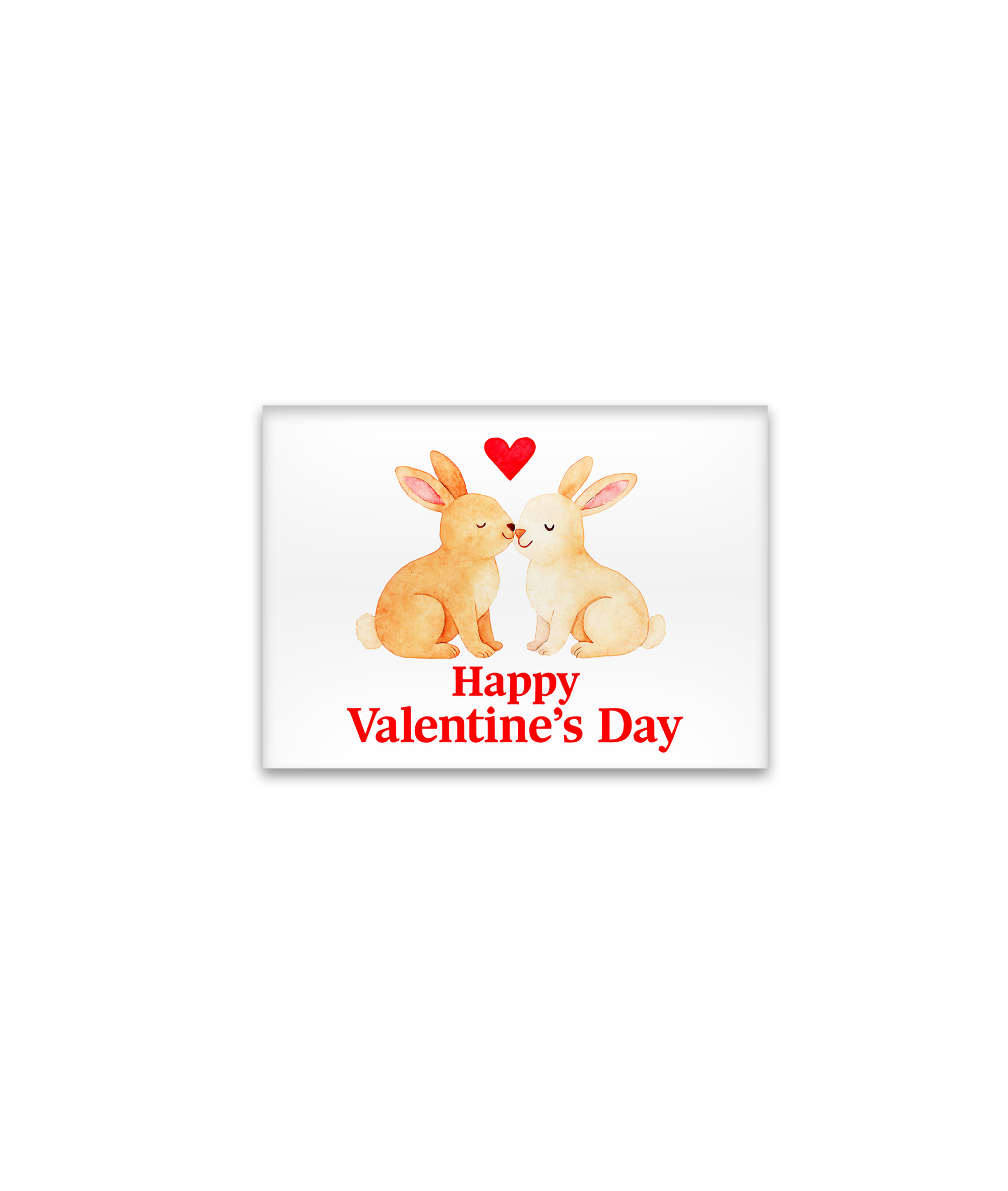 raxxa Glas-Magnet: Two Rabbits with Heart – Valentine’s Day Illustration