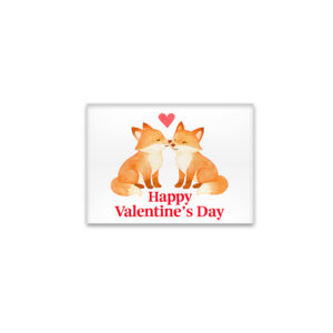 raxxa Glas-Magnet: Two Foxes with Heart – Valentine’s Day Illustration