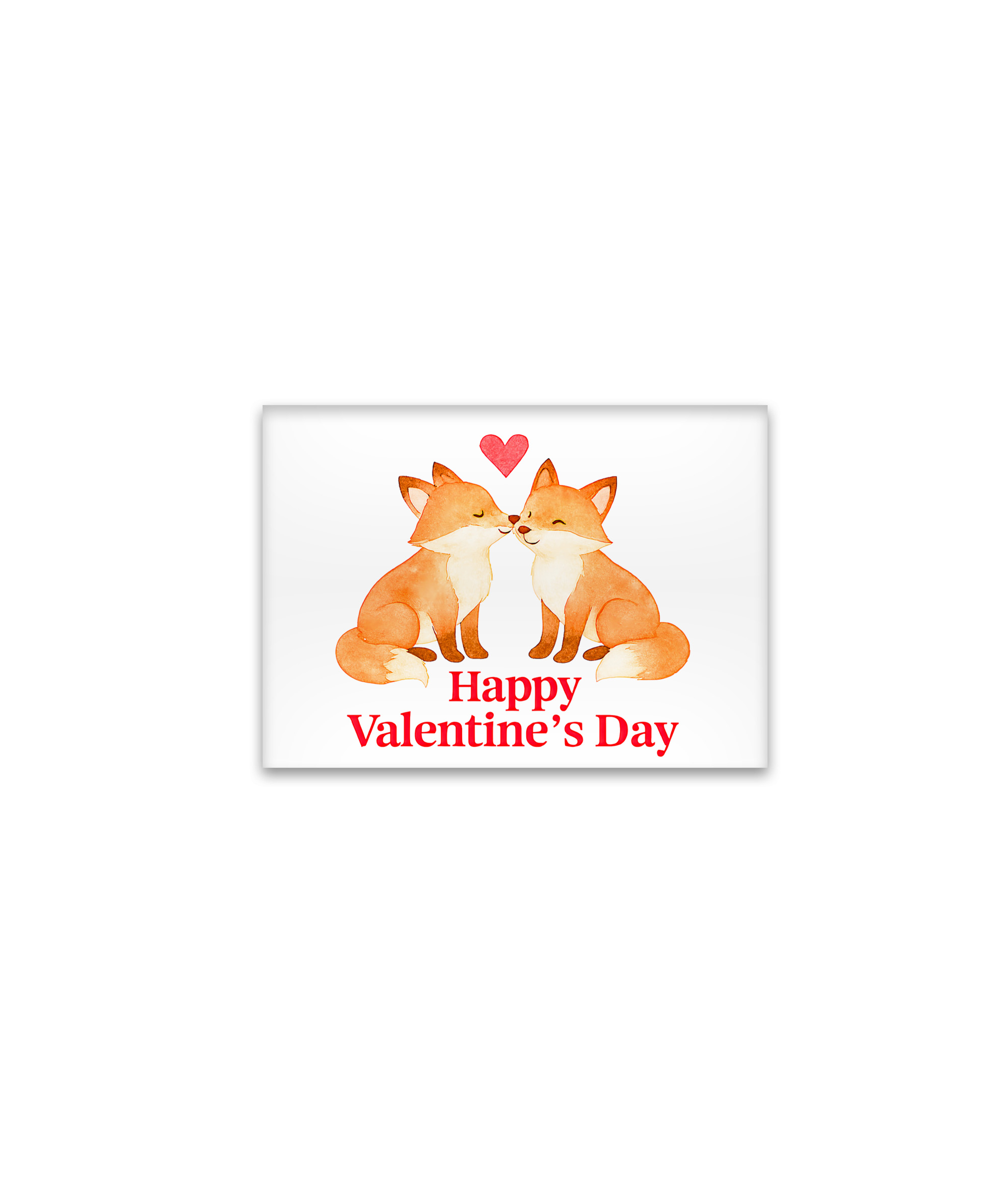 raxxa Glas-Magnet: Two Foxes with Heart – Valentine’s Day Illustration