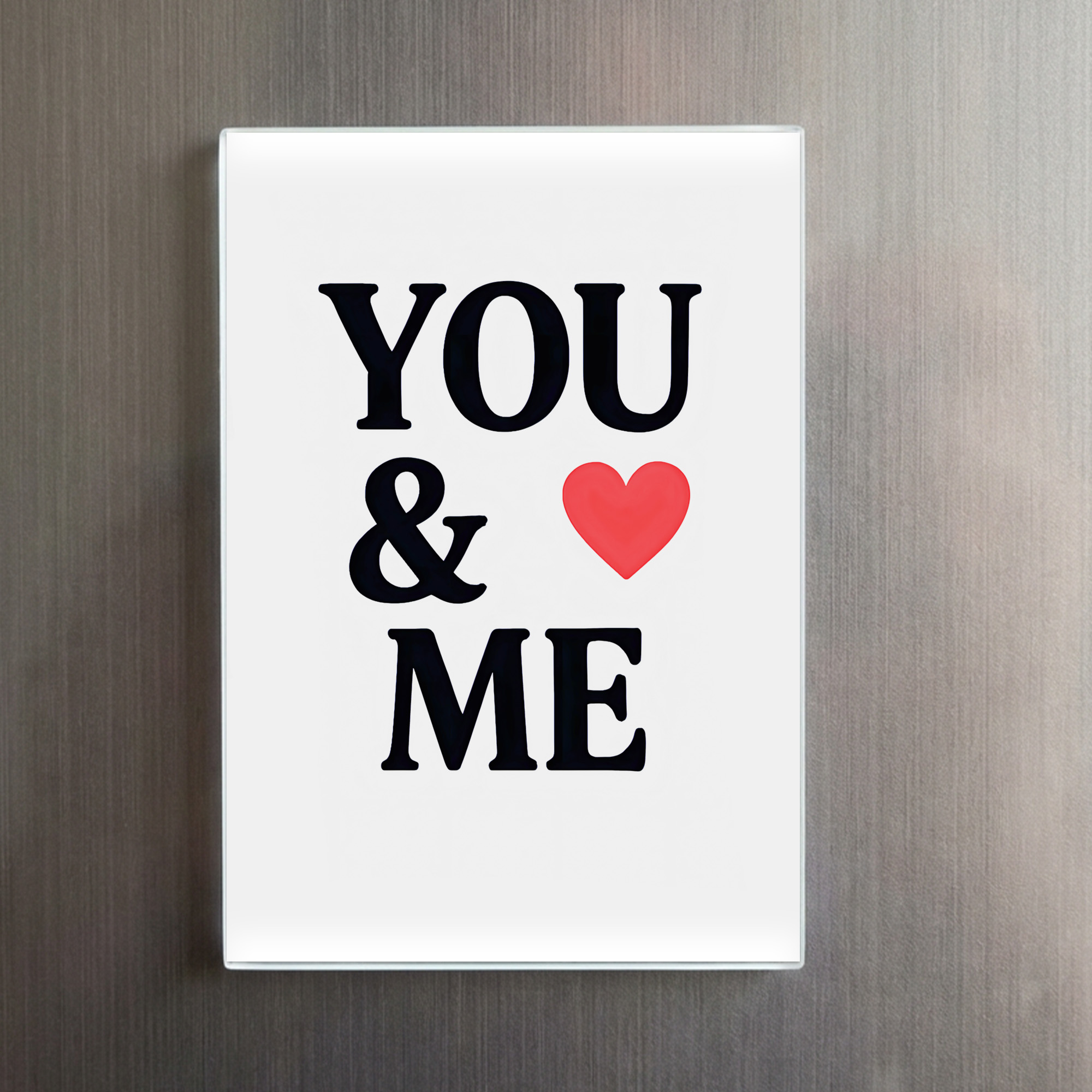 raxxa Glas-Magnet: YOU ME with Heart Minimal Valentine’s Day Typography – Bild 2