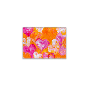 raxxa Glas-Magnet: Painted Hearts Vibrant Abstract Valentine’s Day Background