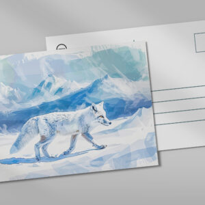 raxxa Postkarte: Arctic Fox in Snowy Landscape