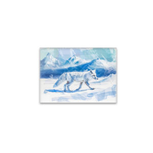 raxxa Glas-Magnet: Arctic Fox in Snowy Landscape