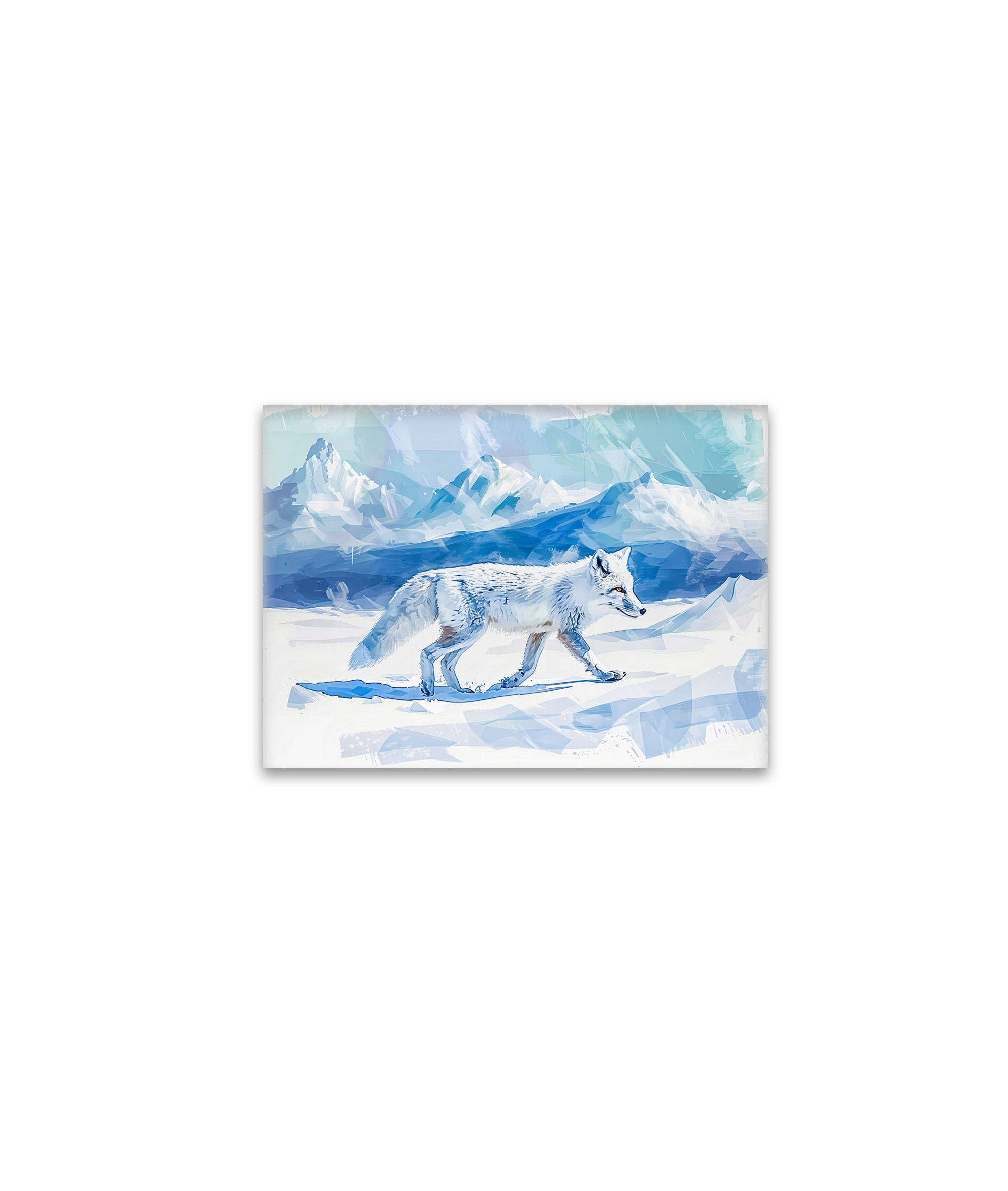 raxxa Glas-Magnet: Arctic Fox in Snowy Landscape