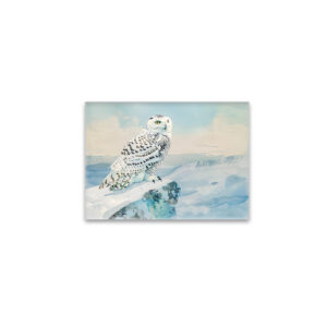 raxxa Glas-Magnet: Snowy Owl in Frozen Landscape