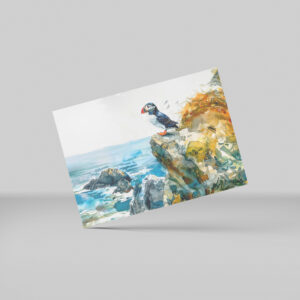 raxxa Postkarte: Puffin on Coastal Cliff