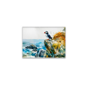 raxxa Glas-Magnet: Puffin on Coastal Cliff