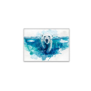 raxxa Glas-Magnet: Polar Bear in Arctic Waters