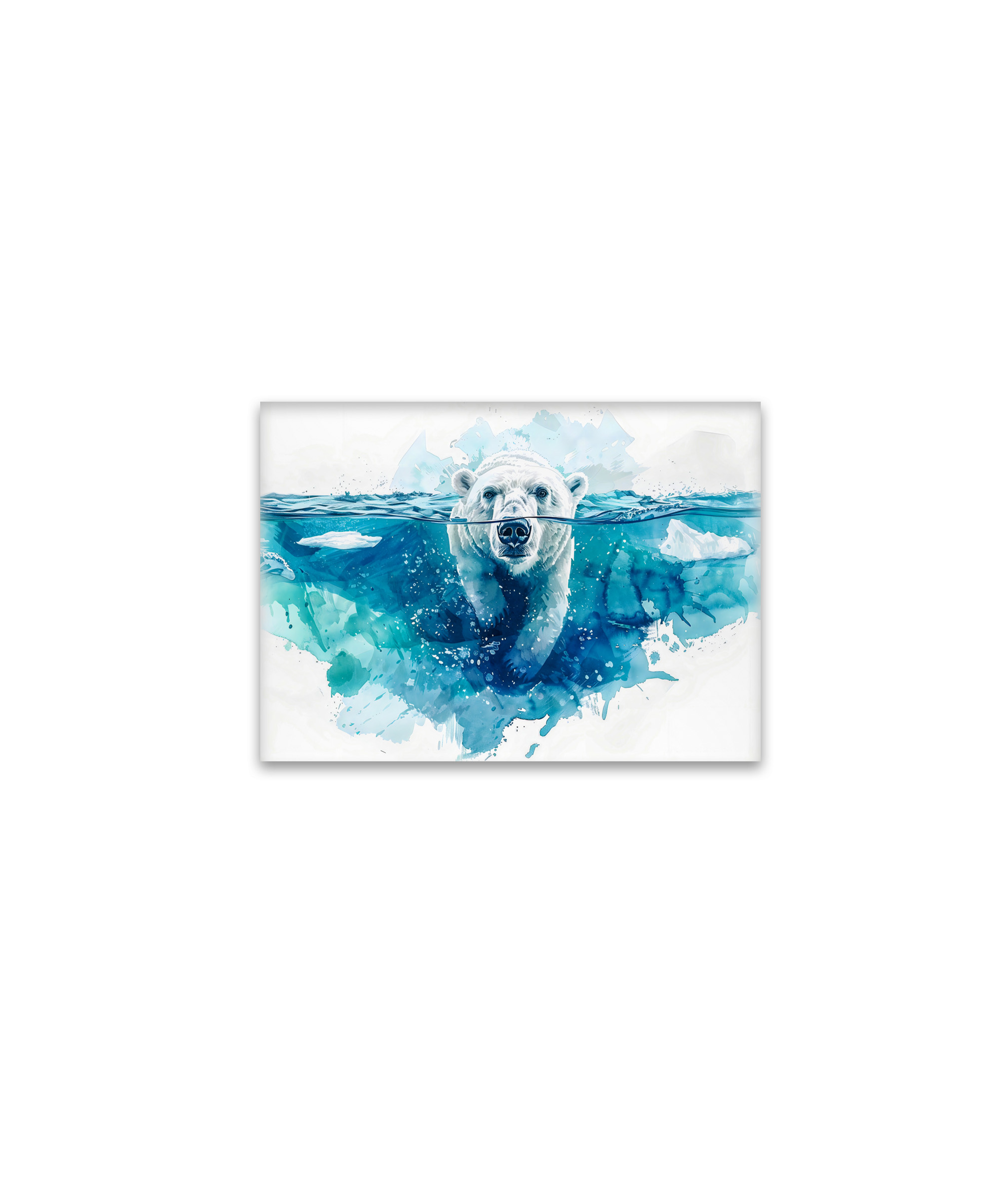 raxxa Glas-Magnet: Polar Bear in Arctic Waters