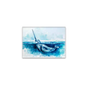 raxxa Glas-Magnet: Narwhal Swimming in Arctic Waters