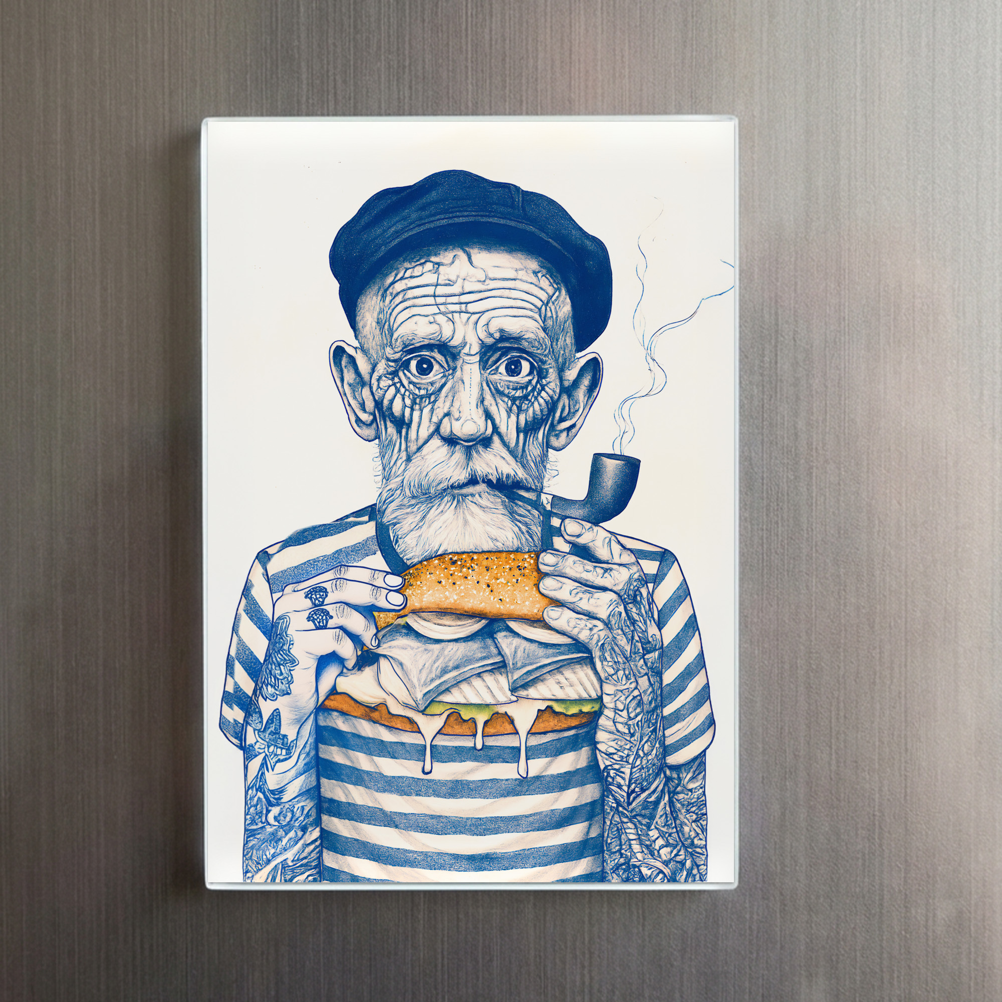 raxxa Glas-Magnet: Old Sailor Eating Sandwich - immagine 2