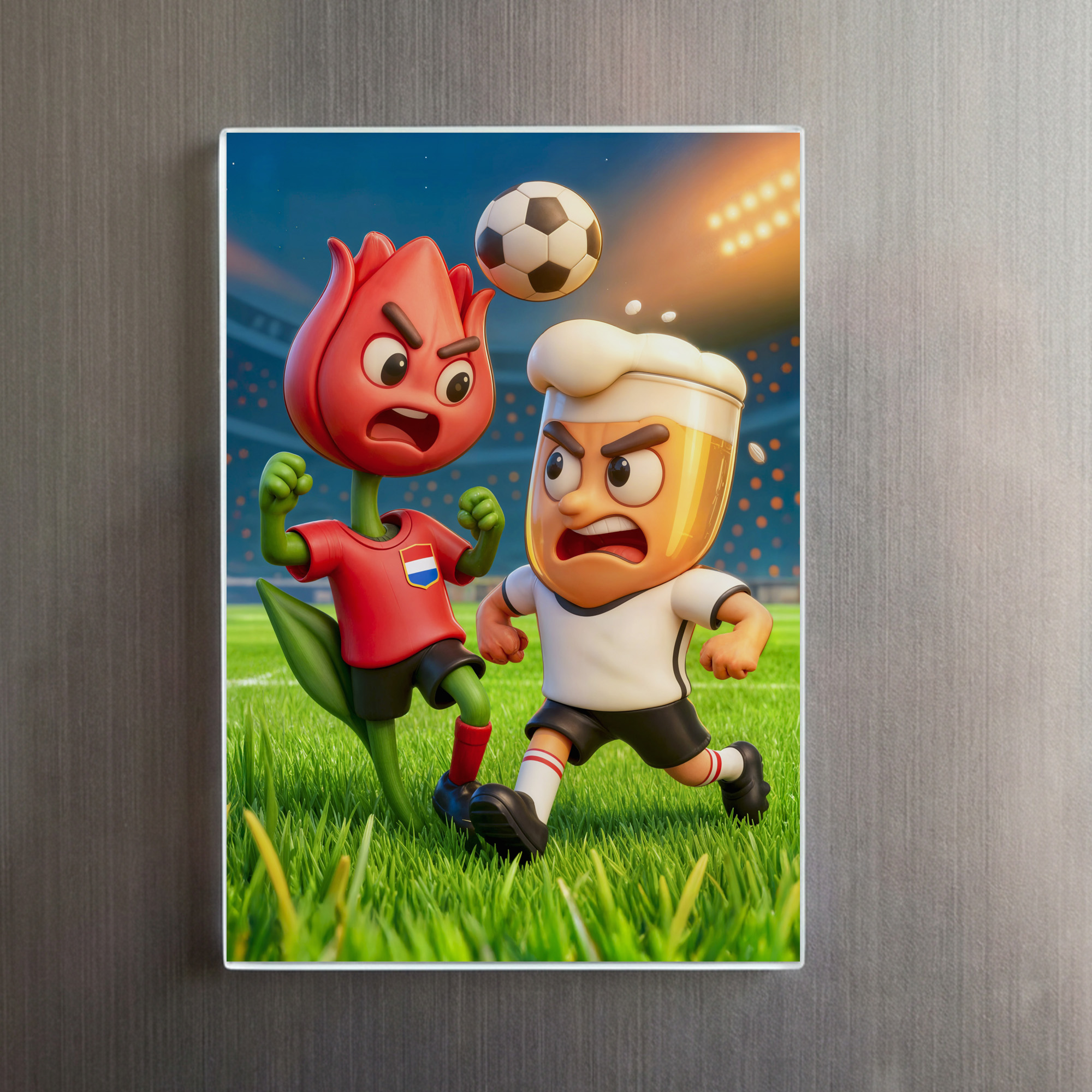 raxxa Glas-Magnet: Dutch tulip versus German beer glass soccer duel – Bild 2