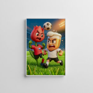 raxxa Glas-Magnet: Dutch tulip versus German beer glass soccer duel