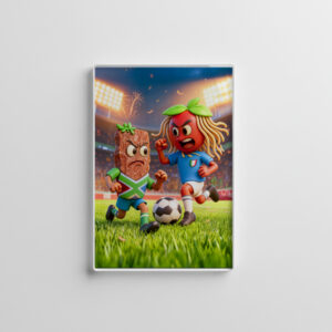 raxxa Glas-Magnet: South African biltong versus Italian spaghetti soccer duel