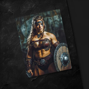 raxxa Postkarte: Fierce Valkyrie Warrior With Battle Shield