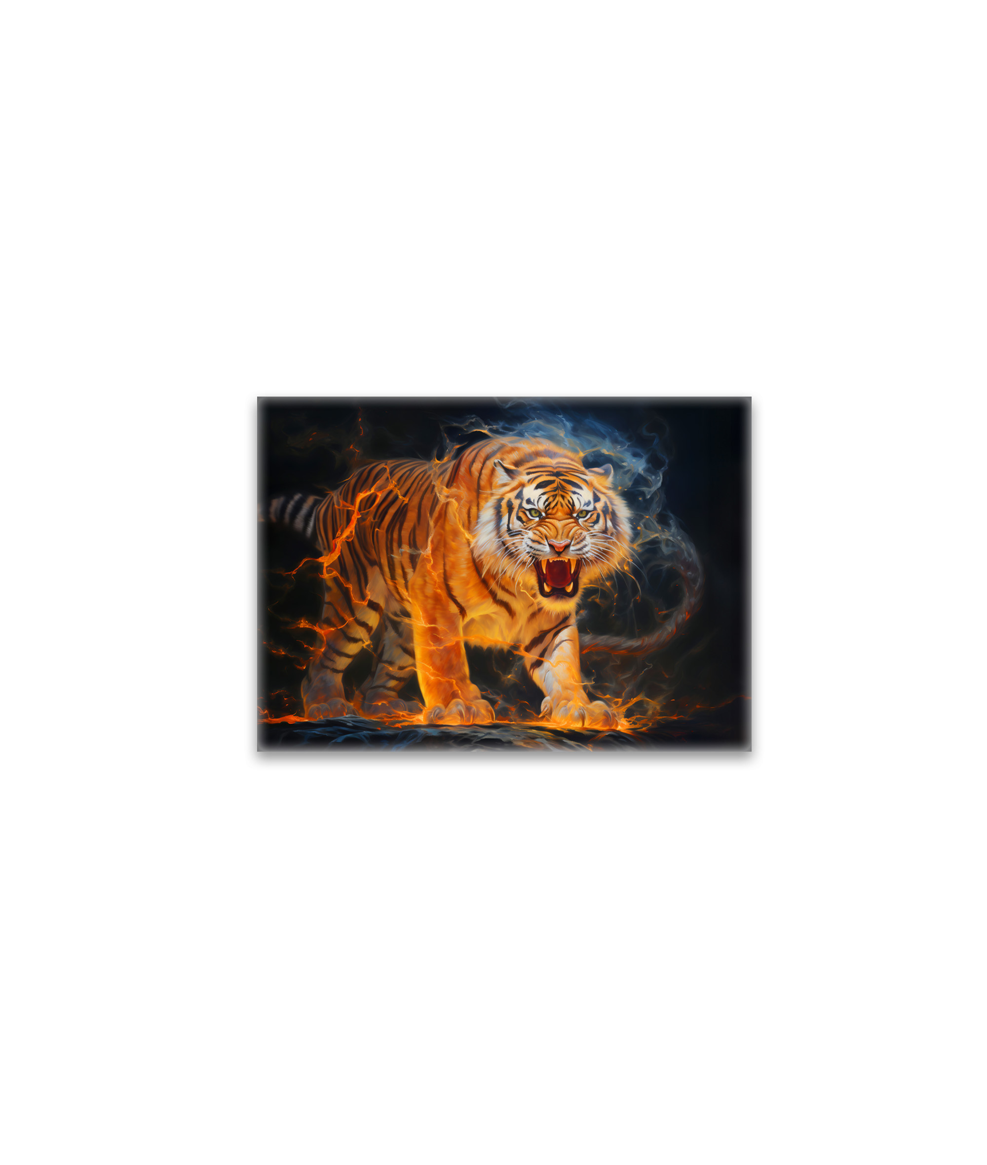 raxxa Glas-Magnet: Majestic Tiger Chinese Zodiac Artistry