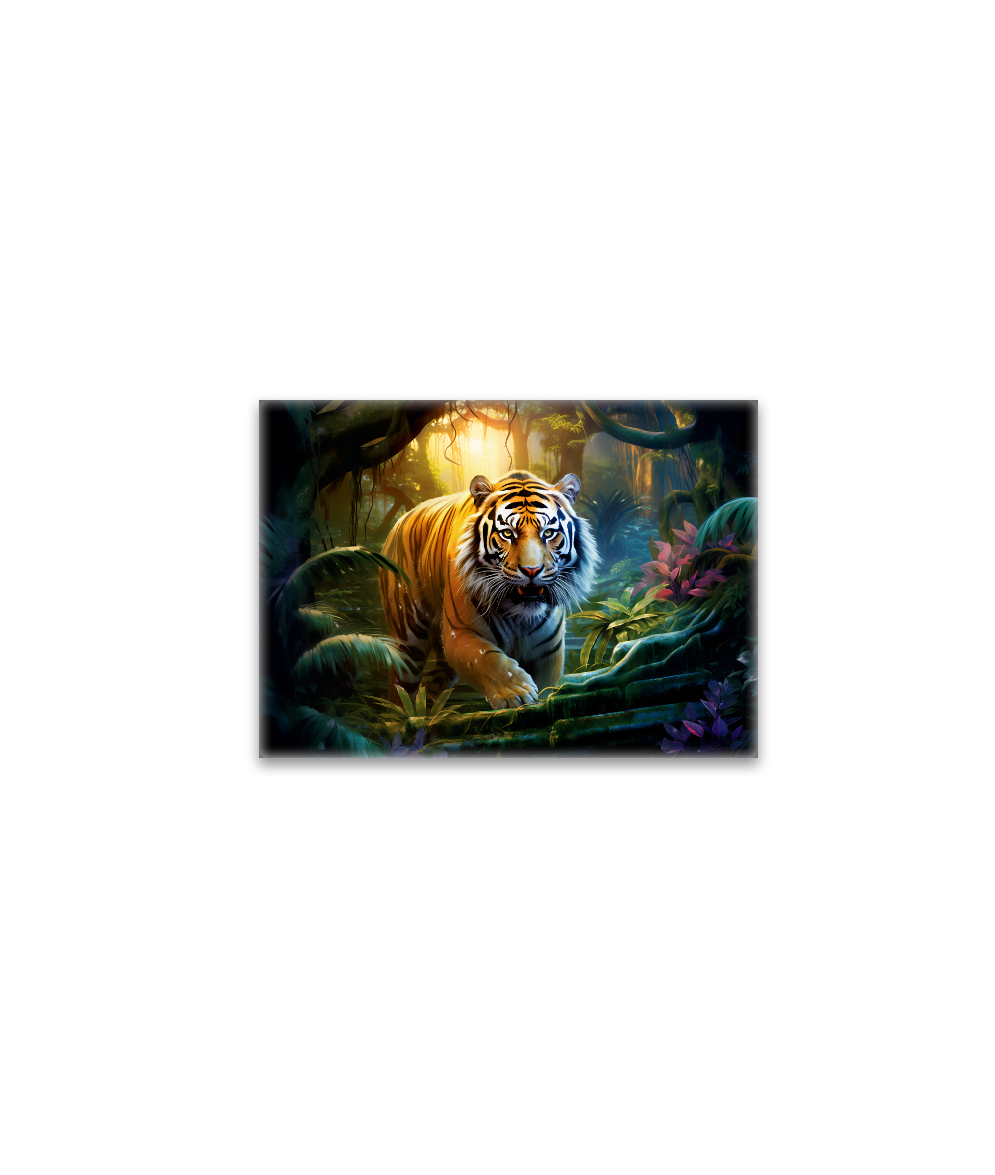 raxxa Glas-Magnet: Majestic Tiger Chinese Zodiac Artistry