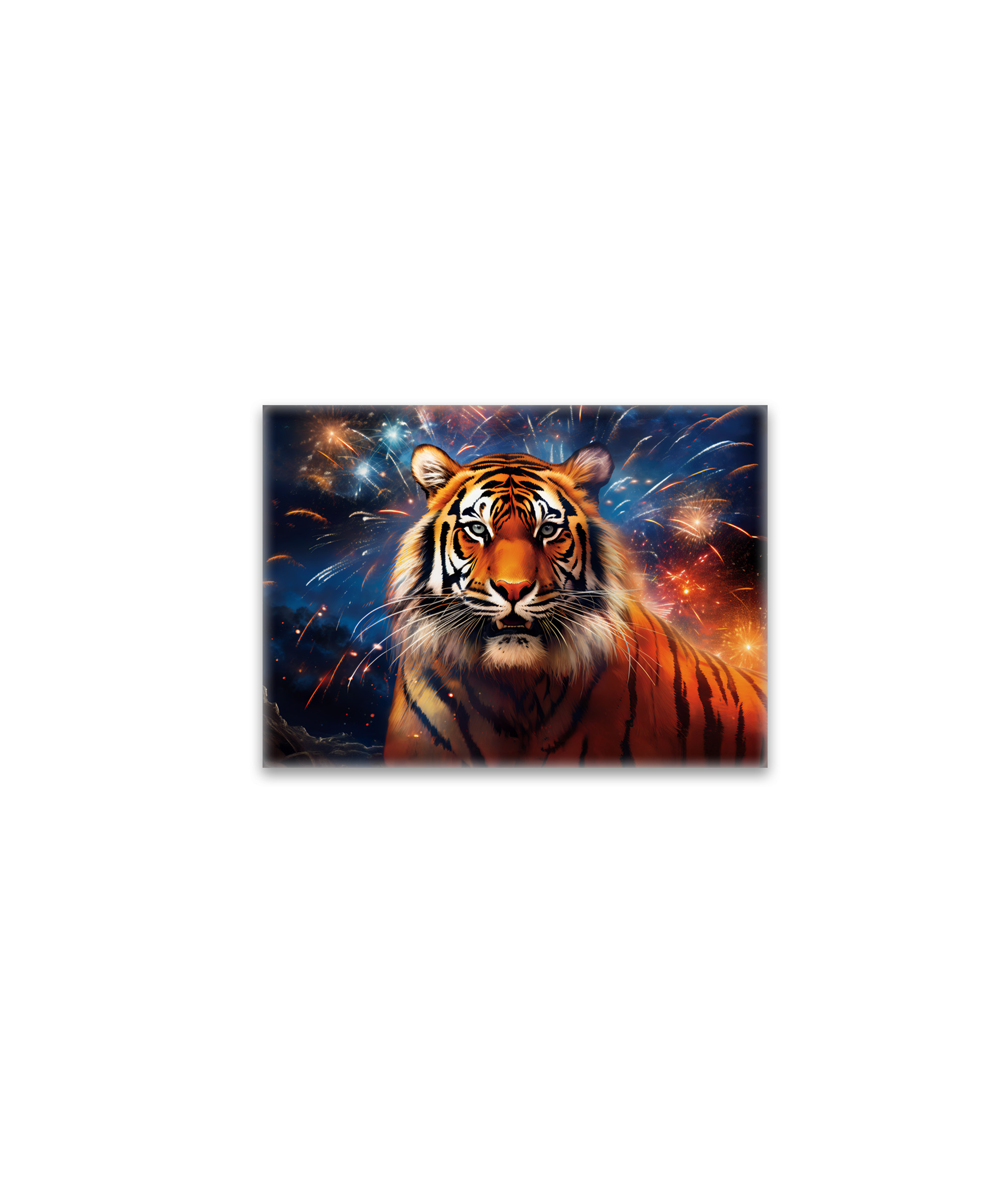 raxxa Glas-Magnet: Majestic Tiger Chinese Zodiac Artistry