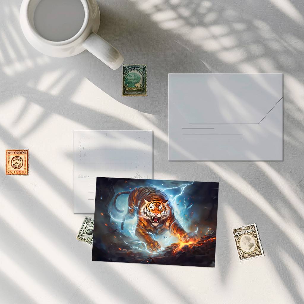 raxxa Postkarte: Majestic Tiger Chinese Zodiac Artistry