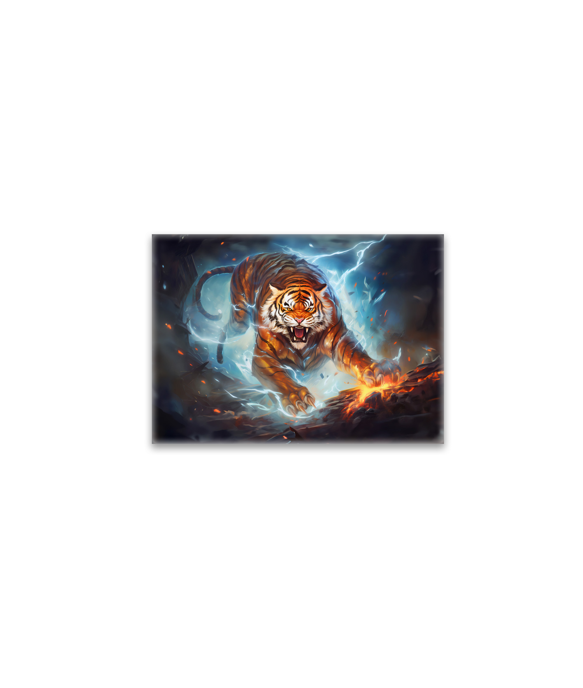 raxxa Glas-Magnet: Majestic Tiger Chinese Zodiac Artistry