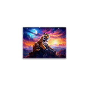 raxxa Glas-Magnet: Majestic Tiger Chinese Zodiac Artistry