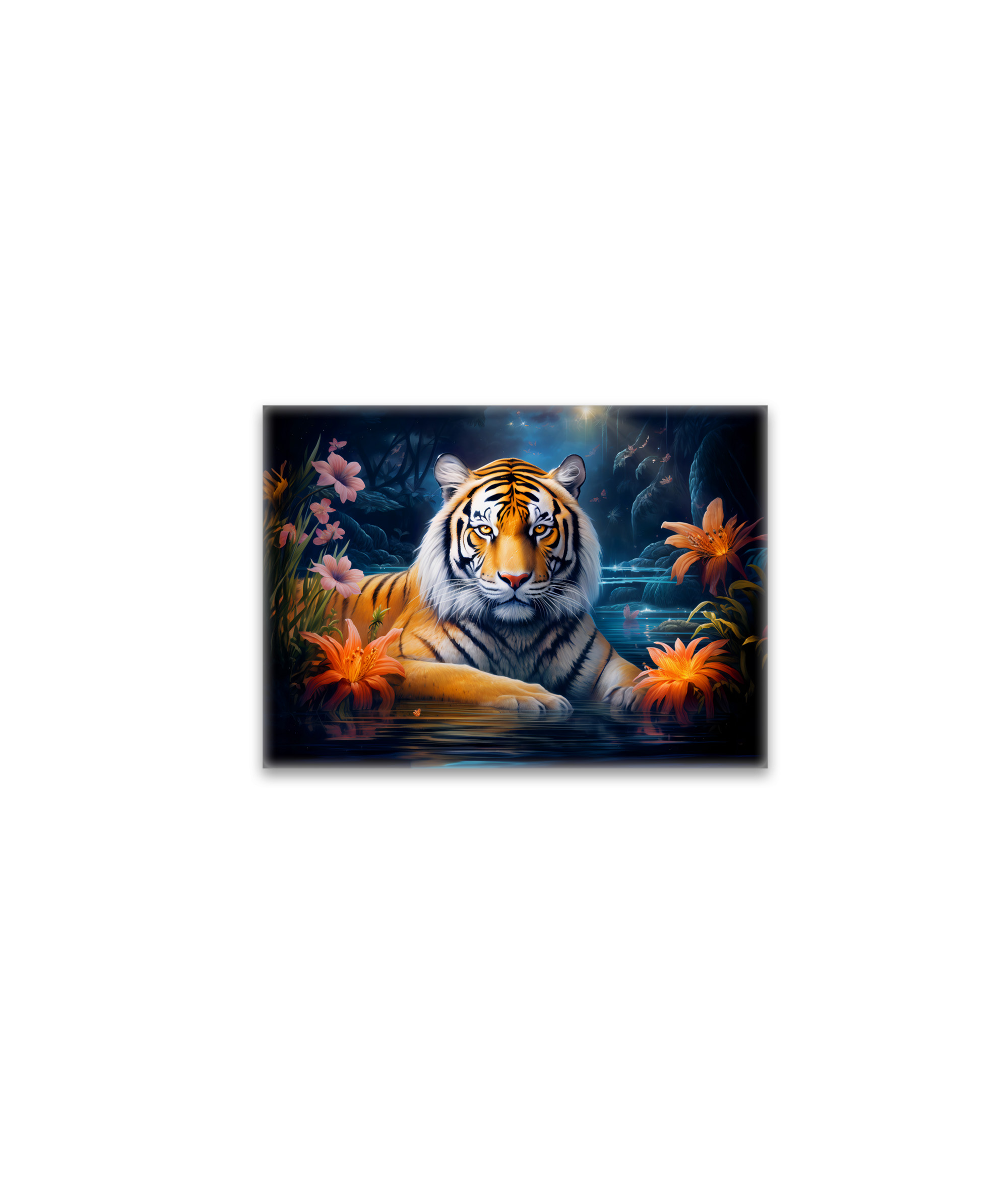 raxxa Glas-Magnet: Majestic Tiger Chinese Zodiac Artistry