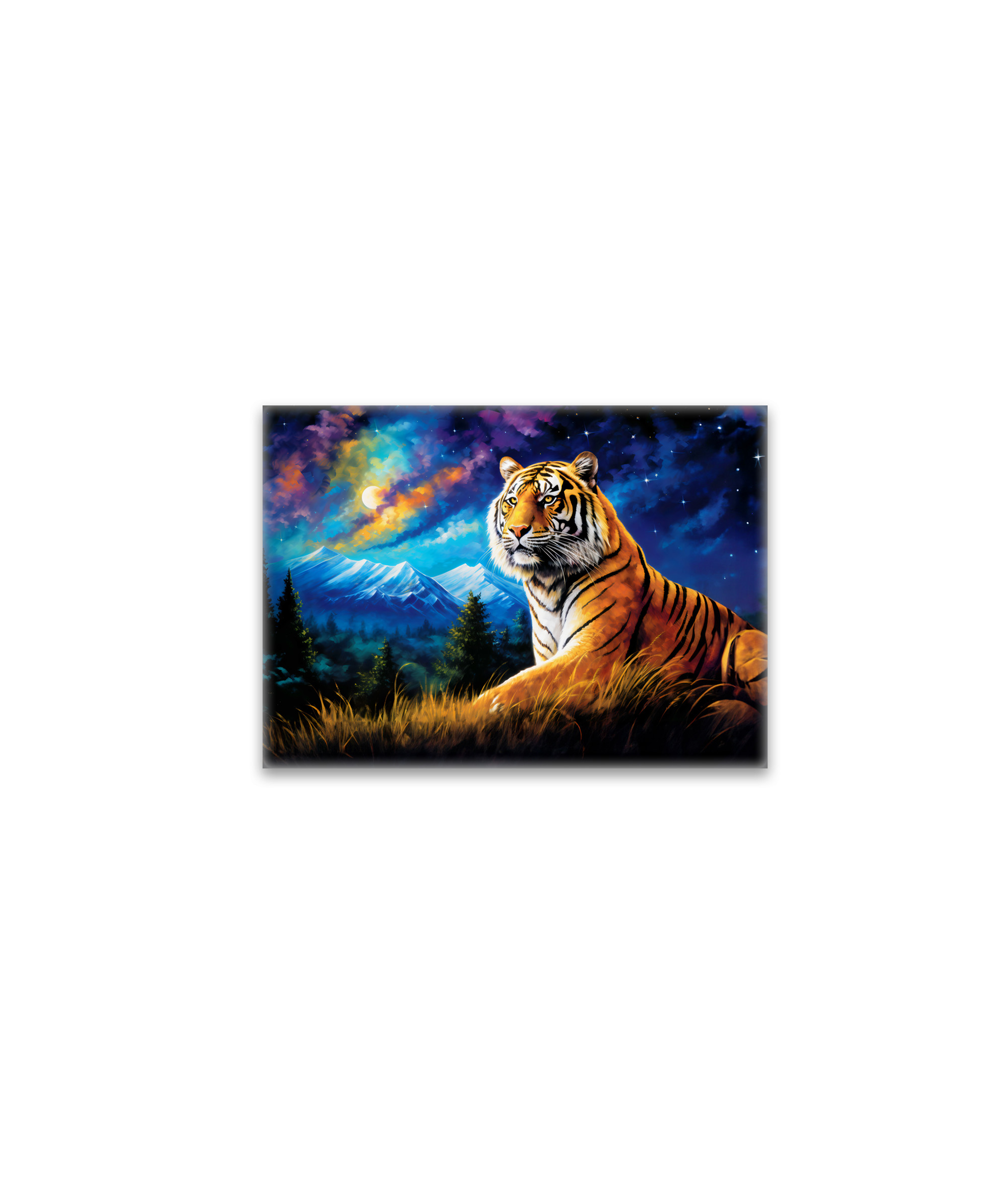 raxxa Glas-Magnet: Majestic Tiger Chinese Zodiac Artistry